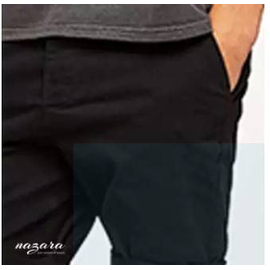 Cotton Shorts / Half pants for Men - Deep Black, 2 image