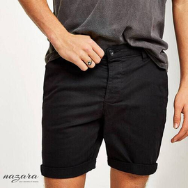 Cotton Shorts / Half pants for Men - Deep Black