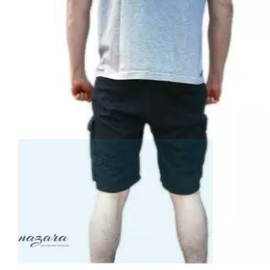 Cotton Shorts / Half pants for Men - Deep Black, 2 image