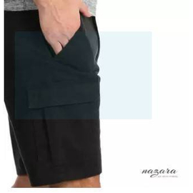 Cotton Shorts / Half pants for Men - Deep Black, 2 image