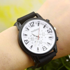 Analog PU Leather Watch For Men