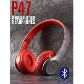 P47 - Wireless Bluetooth Headphone - Red