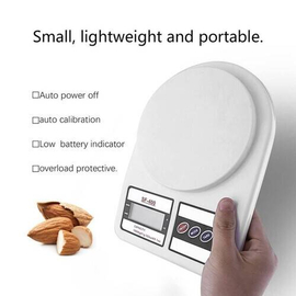 Kitchen Digital Weight Scale 5KG- White, 3 image