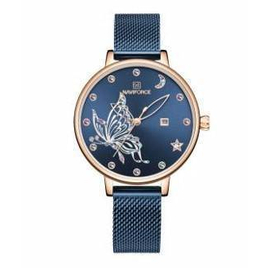 NAVIFORCE NF5011 Royal Blue Mesh Stainless Steel Analog Women's Watch