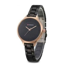 CURREN 9015 Black Stainless Steel Analog Watch For Women