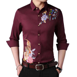 Full Sleeve Shirt For Men-Maroon