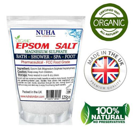 Organic Epsom Salt 250g 100% Natural