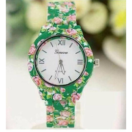 Floral Design Ladies Wrist Watch