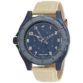 Fastrack Explorer Blue Dial Canvas Strap Watch