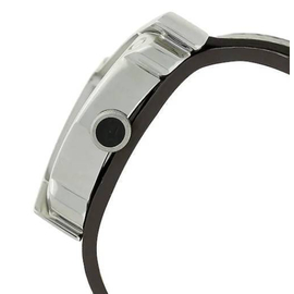 Fastrack White Dial Brown Leather Strap Watch, 4 image