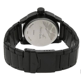 Fastrack Black Dial Black Stainless Steel Strap Watch, 3 image