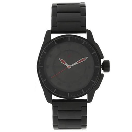Fastrack Black Dial Black Stainless Steel Strap Watch
