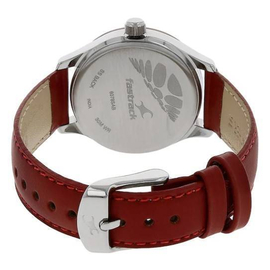 Fastrack Red Leather Strap Watch, 3 image