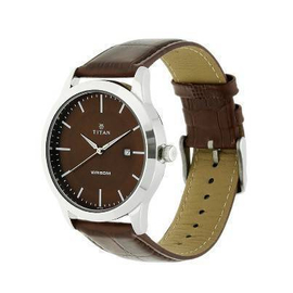 TITAN Quartz Leather Casual Watch, 2 image