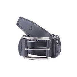 Black Mixed Leather Casual Belt For Men