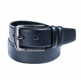 Black Mixed Leather Formal Belt For Men