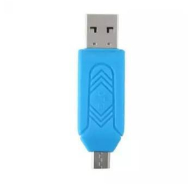 OTG and USB Card Reader - Sky Blue