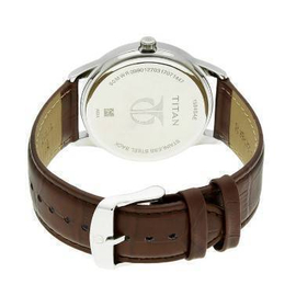 TITAN Quartz Leather Casual Watch, 4 image