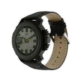 Fastrack Green Dial Black Leather Strap Watch, 2 image