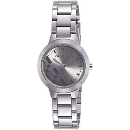 Fastrack Ladies Checkmate Grey Dial Stainless Steel Strap Watch