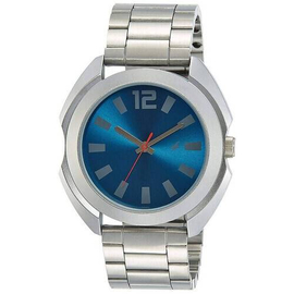 Fastrack Men's Blue Dial Silver Stainless Steel Strap Watch