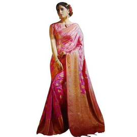 Indian Tussar Silk Saree For Women - Mazenda