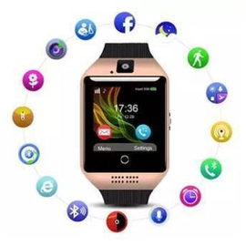 Q18 Single SIM Bluetooth Android Mate Smartwatch - Black