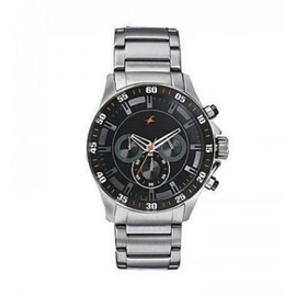 Fastrack Silver Stainless Steel Chronograph Watch for Men