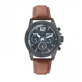 Fastrack Brown Leather Chronograph Watch for Men