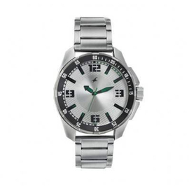 Fastrack Silver Stainless Steel Analog Watch for Men