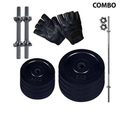 Combo of Dumbbells and Gym Gloves