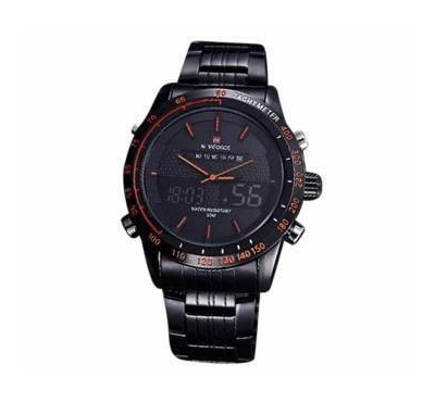 Naviforce Stainless Steel Dual Time Watch