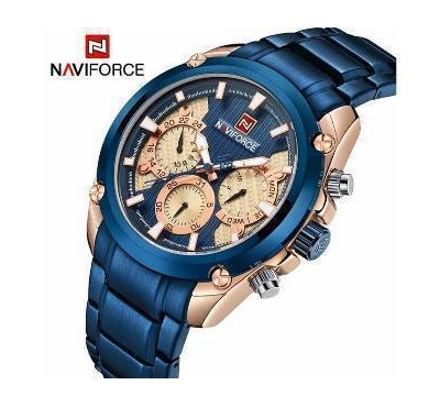 Naviforce NF9113 Stainless Steel Dual Time Watch