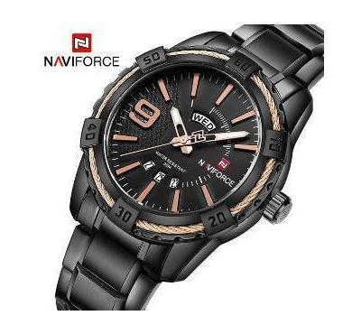 Naviforce NF9117 Stainless Steel Dual Time Watch