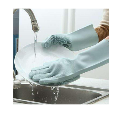 Silicone Dish Washing Kitchen Hand Gloves-Assh
