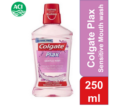 Plax Sensitive or Gentle Care Mouth Wash 250 ml