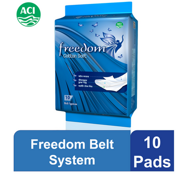 Freedom Belt System  10 pads Sanitary Napkin