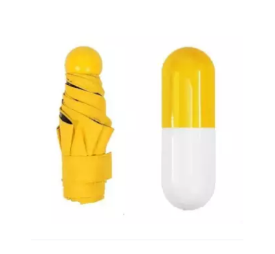 7" Mini Capsule Umbrella - Yellow