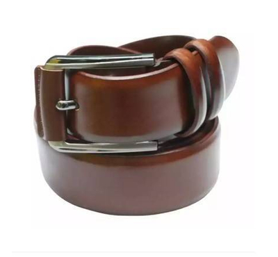 Chocolate Leather Formal Belt For Boys