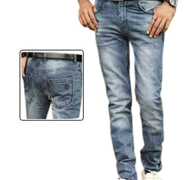 Gents Slim Fit Jeans Pants- Sky Blue
