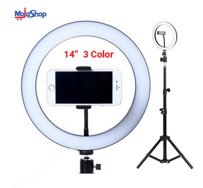 14” Ring Light Photography, Live Broadcasting and Self-portrait with Tripod for Smartphone