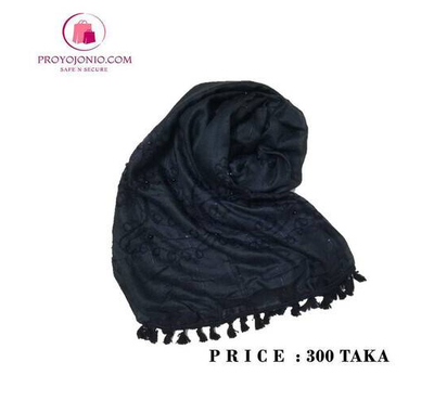 Black Cotton Hijab For Women