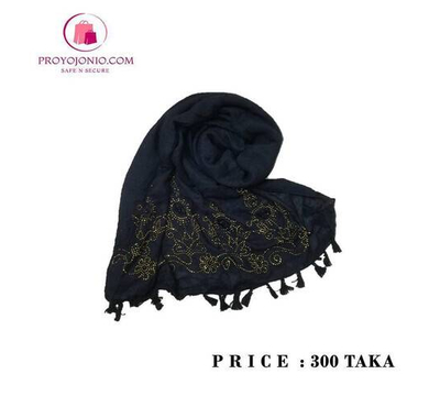 Navy Blue Cotton Hijab For Women