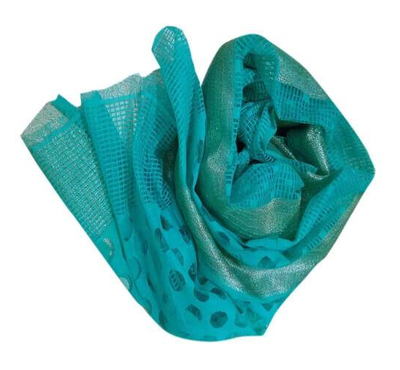 Turquoise Cotton Hijab For Women