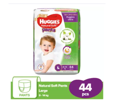 Huggies Ultra Pant Diaper Large (L) 44 Pcs (9 - 14 Kg)