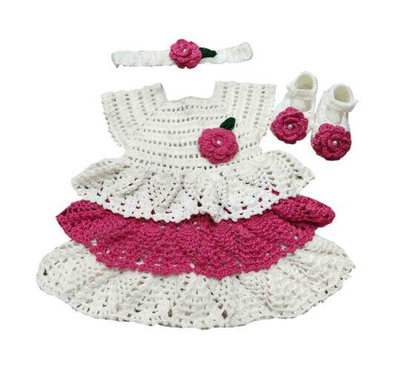 White & Pink Baby Dress