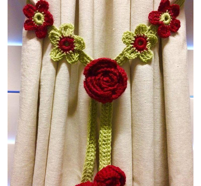 Flower Crochet Curtain Tie