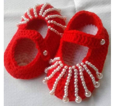 Red Baby shoes (0-3 months)