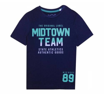Navy Blue MID TOWN TEAM Boys T-Shirt