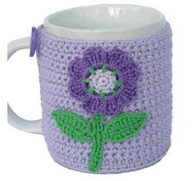Purple Floral Mug Cover